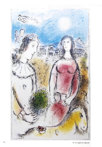 Le Couple au Crepuscule van Marc Chagall, Afdruk te koop op Singulart