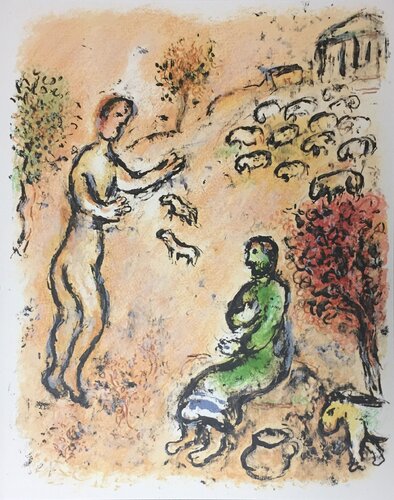 Odysseus and Eumaios, 1989 di Marc Chagall, Stampa in vendita su Singulart