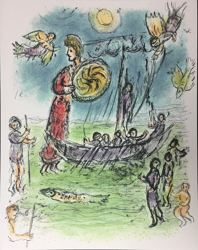 Athena Leads the Telemachus, 1989 van Marc Chagall, Afdruk te koop op Singulart