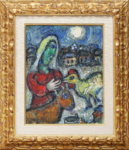 Paysanne Au Visage Vert by Marc Chagall, Painting for Sale on Singulart