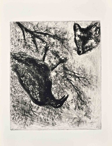 The Crow and the Fox di Marc Chagall, Stampa in vendita su Singulart