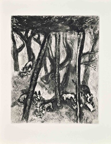 Les Loups et les Brebis (The Wolves and the Shee) di Marc Chagall, Stampa in vendita su Singulart