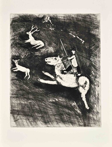 La Chevauchée von Marc Chagall, Druck kaufen auf Singulart