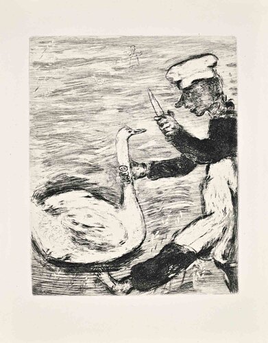 Le Cygne et le Cuisinier (The Swan and the Cook) by Marc Chagall, Print for Sale on Singulart