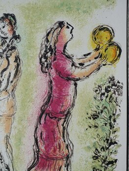 Marc Chagall 水彩画 リトグラフ　約107cm x 94cm Marc Chagall 水彩画 リトグラフ 約107cm x 94cm（Marc よ