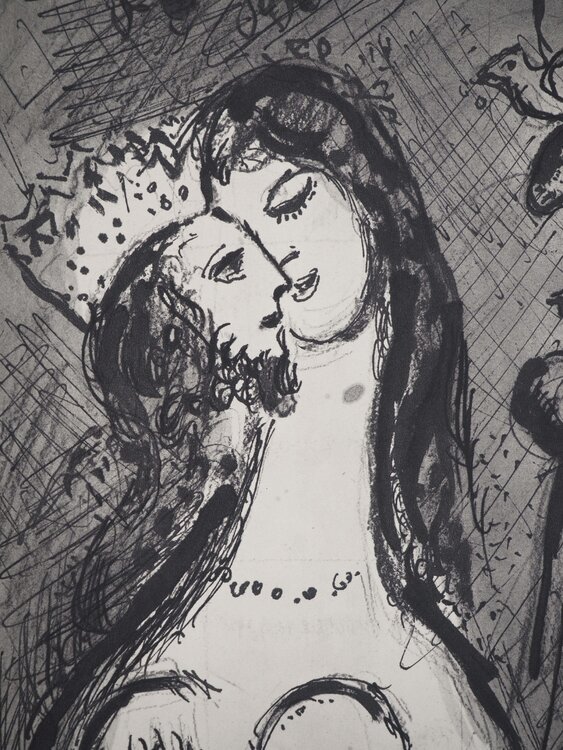 Cantique des cantiques : Le roi David et son épouse, Marc Chagall
