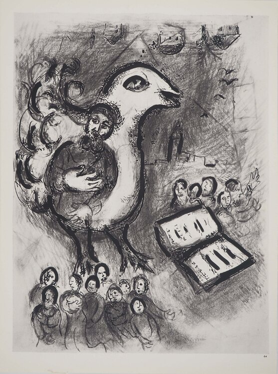 La Bible, Le discours du prophète, Héliogravure Marc Chagall