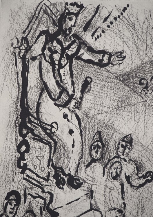 Le roi sur son trôn Marc Chagall