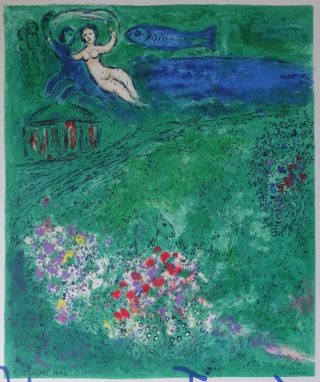 Daphnis et Chloé, le Verger de l'amour Marc Chagall