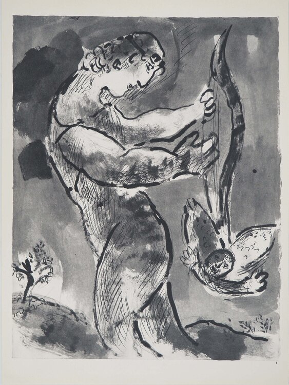 La Bible, Le premier héros, Héliogravure Marc Chagall