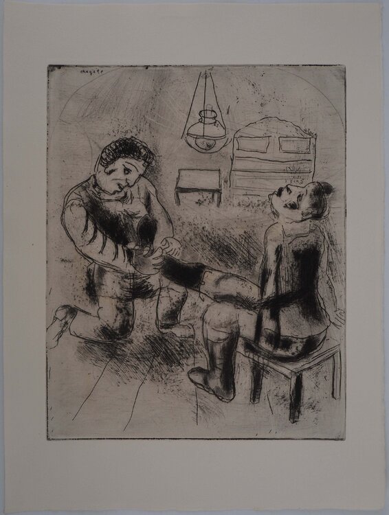 Pétrouchka retire les bottes Marc Chagall