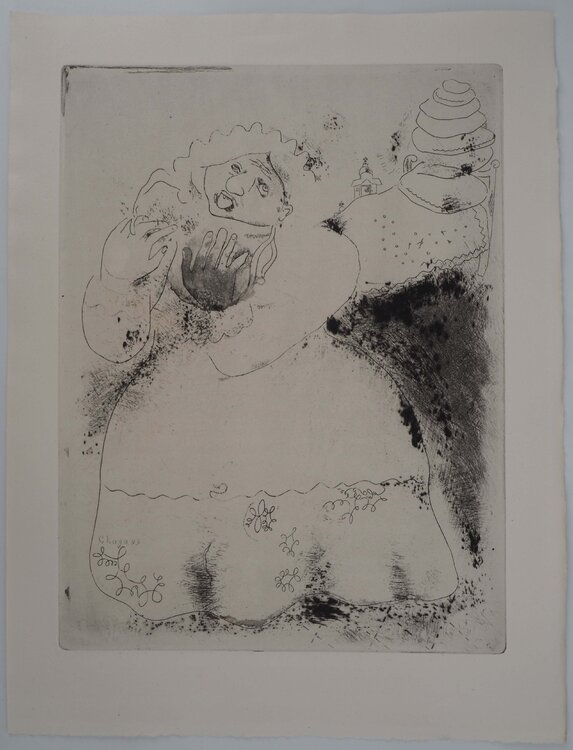 Babouchka, Gravure originale signée Marc Chagall
