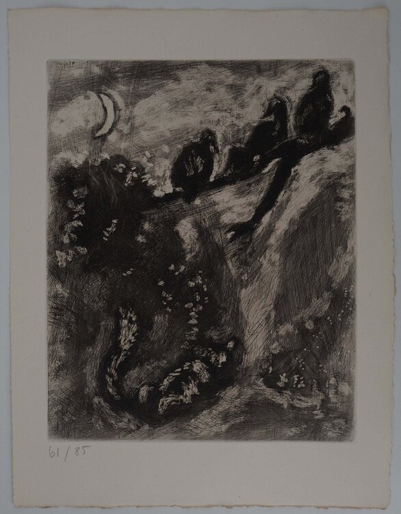 Le renard en chasse, Gravure originale signée Marc Chagall