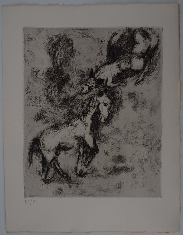 Le cheval et l'âne Marc Chagall
