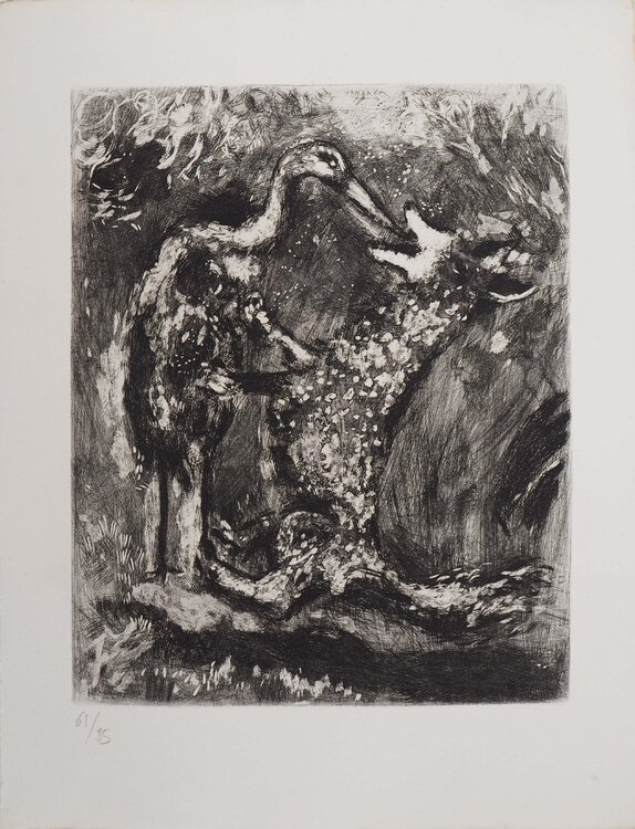 Le loup et la cigogne Marc Chagall