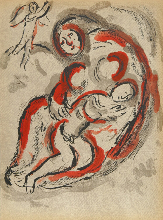 Hagar in the Desert from Drawings for the Bible Marc Chagall