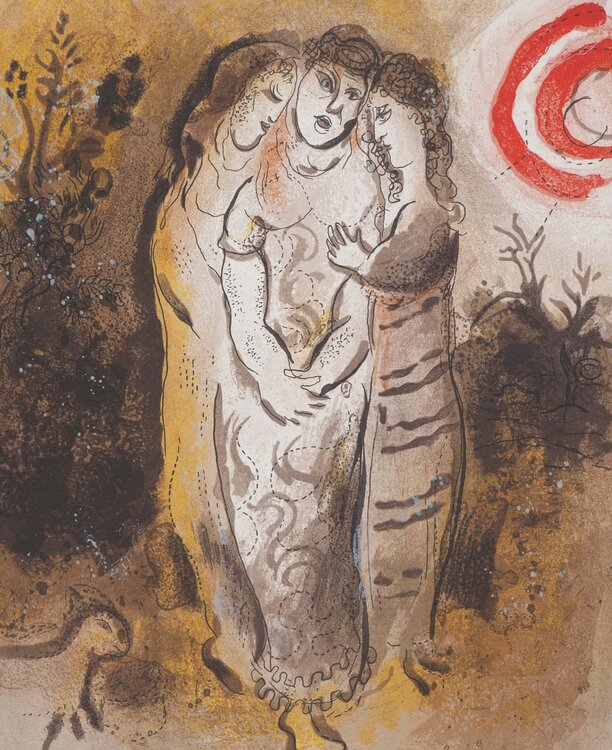 La Bible, Noémie et ses filles Marc Chagall