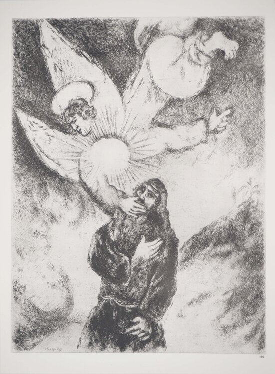 Jérémie reçoit le don de prophétie Marc Chagall