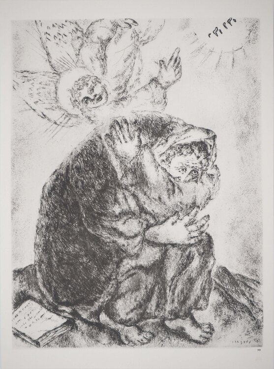 Isaïe sous inspiration divine Marc Chagall