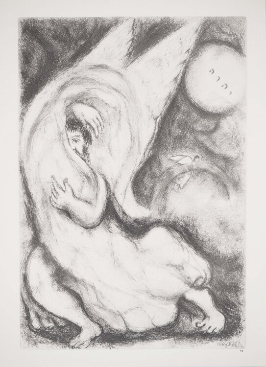 Le pardon de Dieu annoncé à Jérusalem Marc Chagall