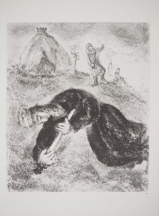 Saül se transperce de son épée Marc Chagall