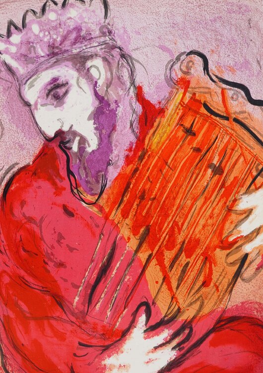 Le roi à la harp Marc Chagall