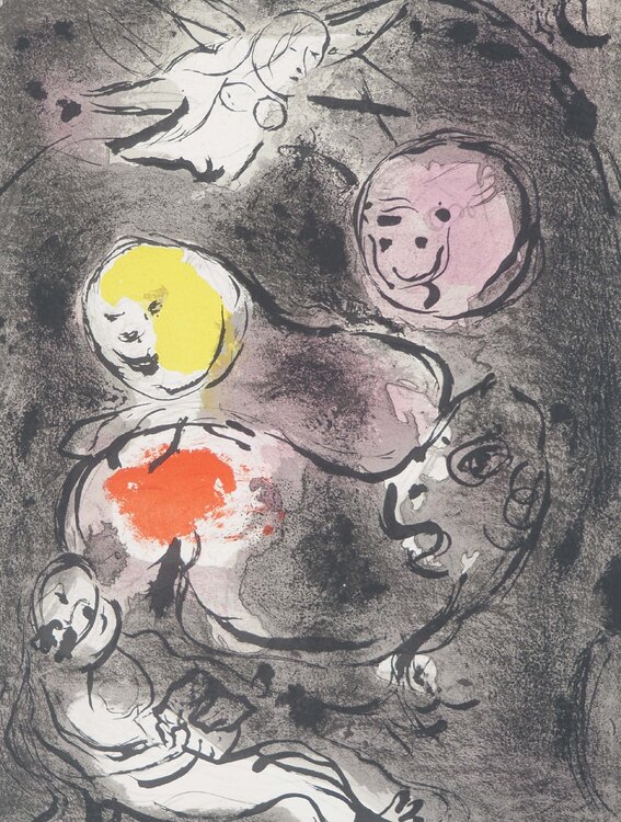 La Bible, Le prophète Daniel, Lithographie originale Marc Chagall