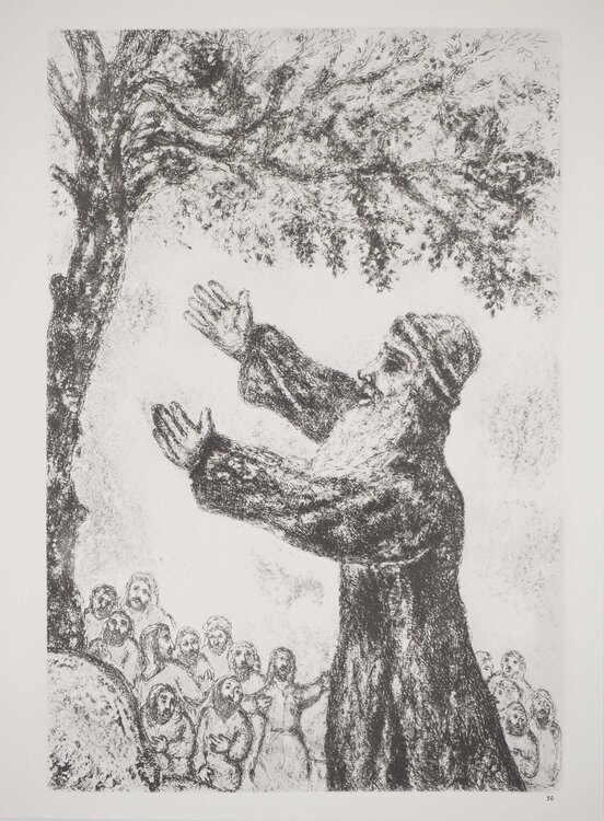 Josué prêche à son peuple Marc Chagall