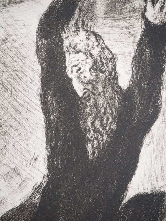 Moïse brise les Tables de la Loi Marc Chagall