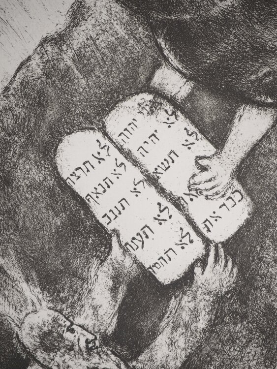 Moïse reçoit les tables de la Loi Marc Chagall