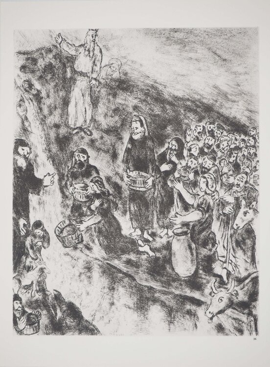 Moïse fait jaillir une source Marc Chagall