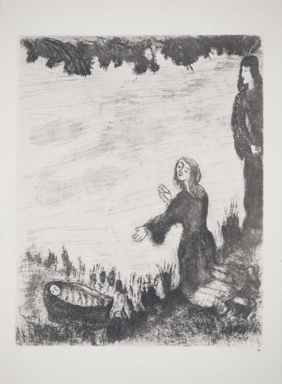 Moise sauvé des eaux Marc Chagall