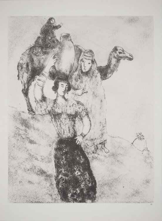 Rébecca donnant à boire au serviteur Marc Chagall