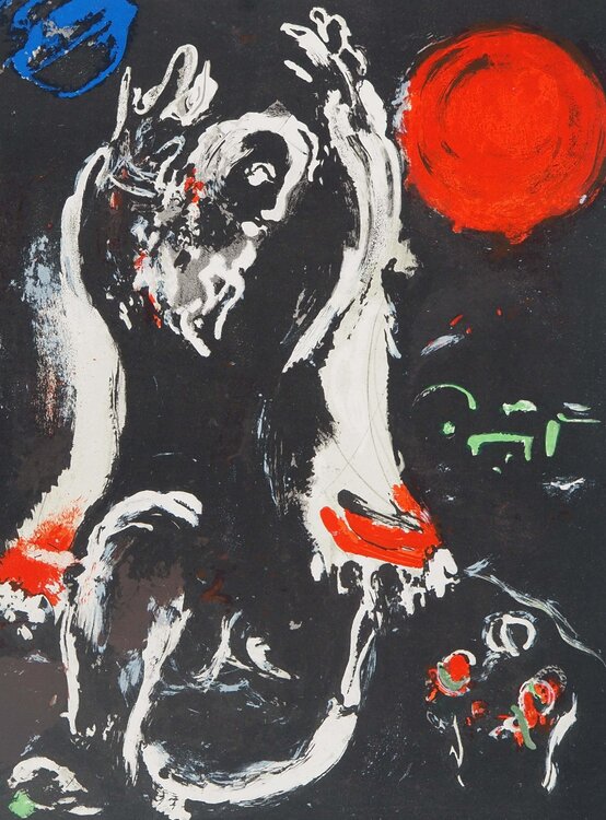 La Bible, Prêcheur à la tunique blanch Marc Chagall