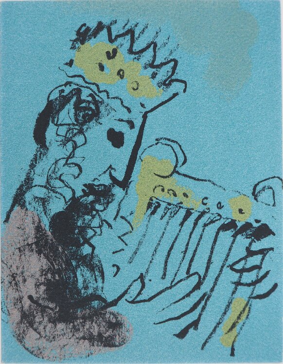 Le Roi David à la harpe Marc Chagall