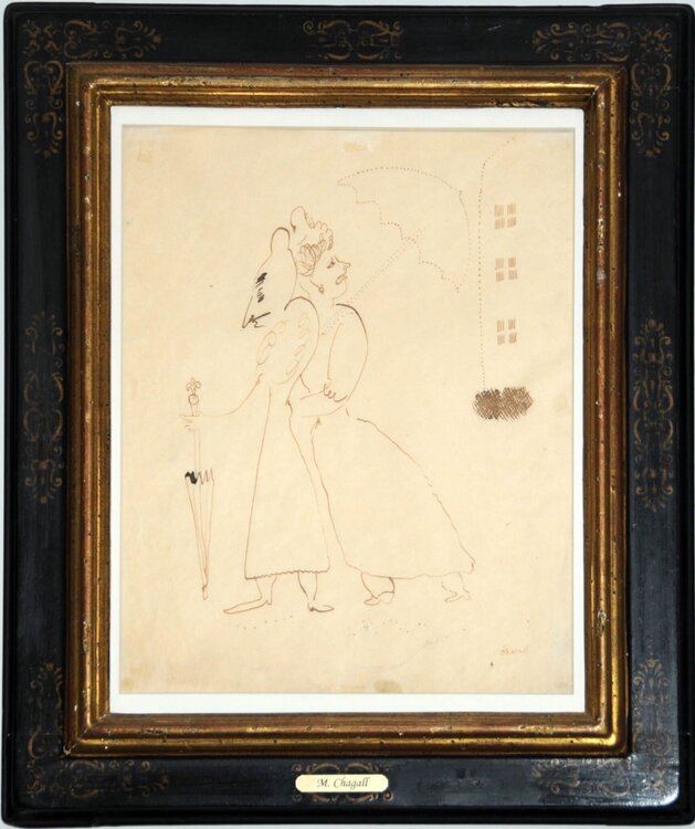 Femmes au parapluies pour Suite Provinciale de Gustave Coquiot Marc Chagall