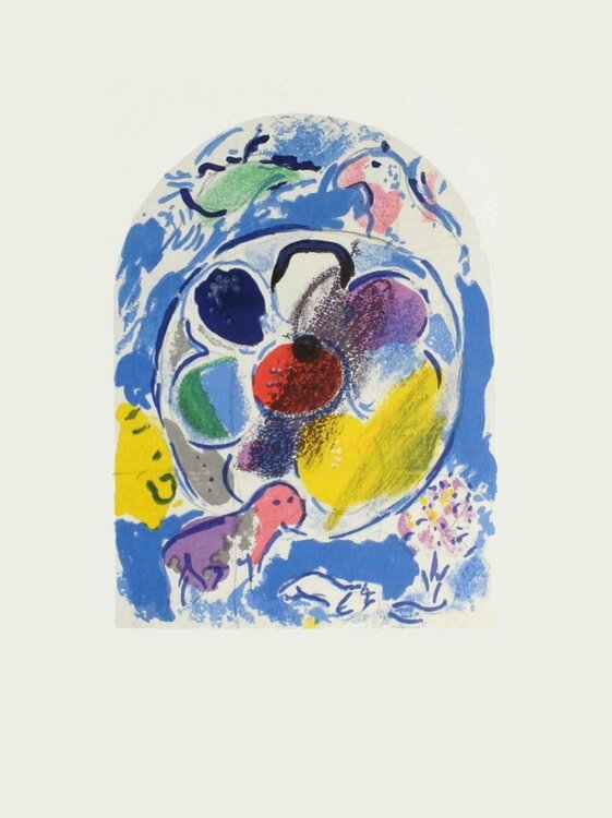 Jerusalem Windows : Benjamin (sketch) Marc Chagall