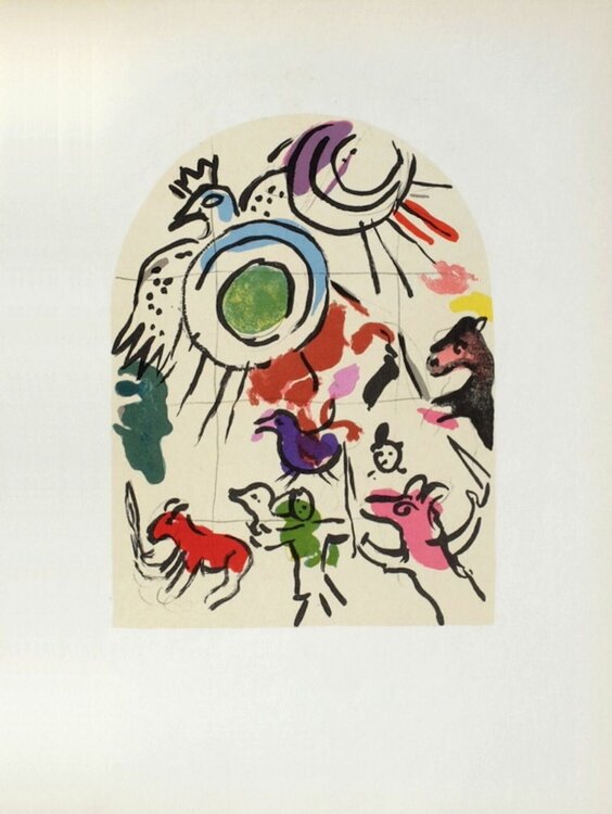 Jerusalem Windows : Gad (sketch) Marc Chagall
