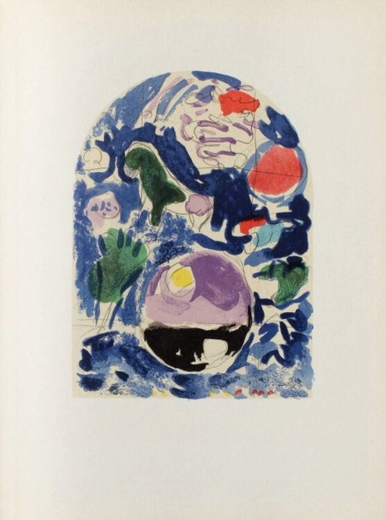 Jerusalem Windows : Simeon (sketch) Marc Chagall