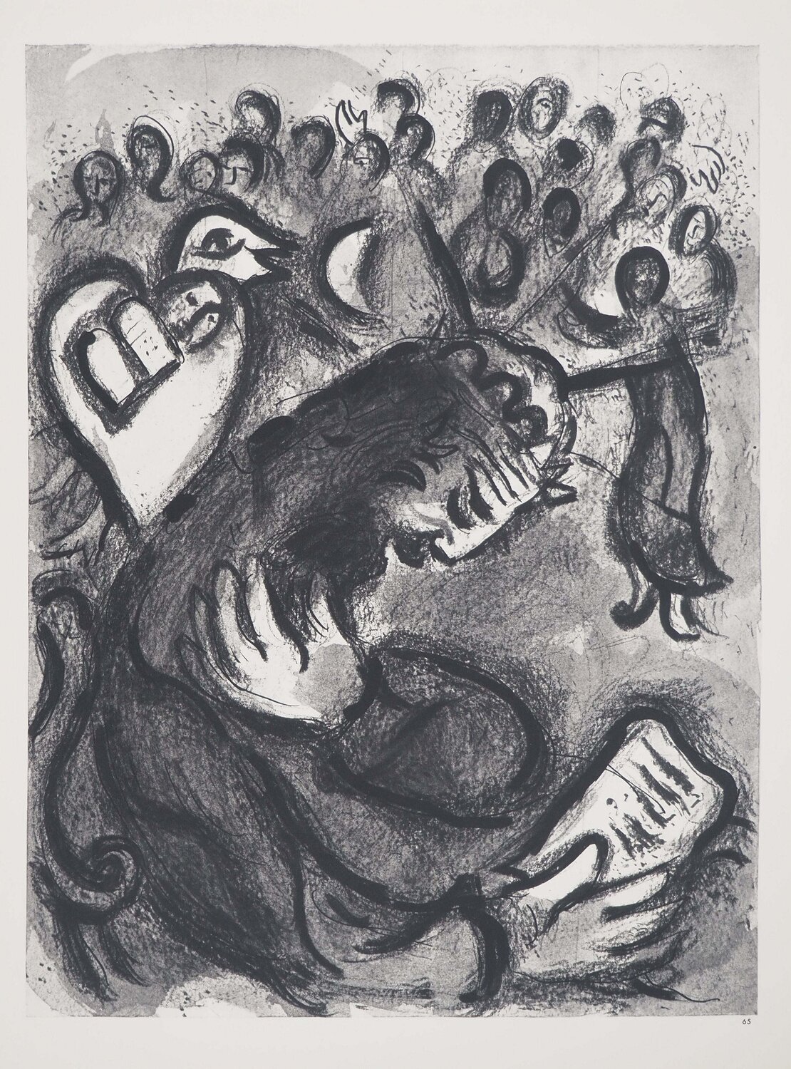 La Bible, Moise récite les Commandements, Héliogravure Marc Chagall Print for sale