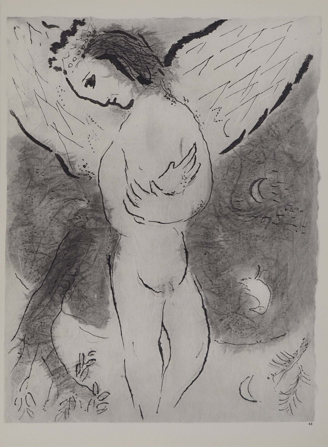 La Bible, L'ange à la couronne, Héliogravure Marc Chagall Print for sale