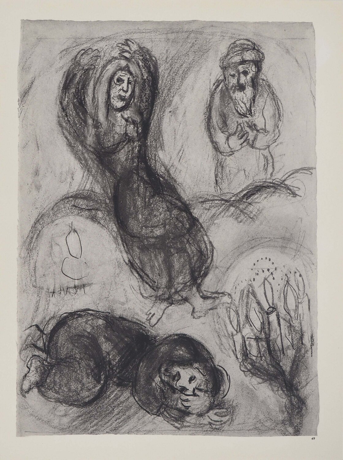 La Bible, La vision de la sorcière, Héliogravure Marc Chagall Print for sale