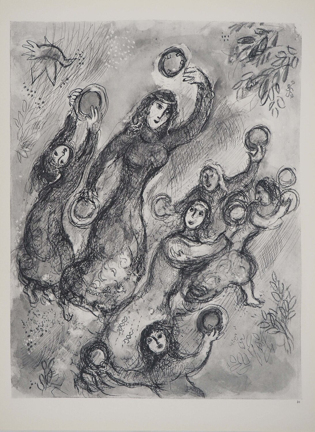 La Bible, La prophétesse, Héliogravure Marc Chagall Impresión en venta