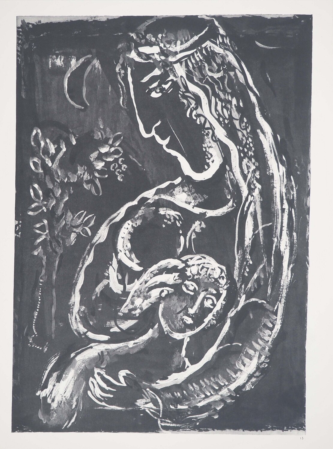 La Bible, La nuit dans le désert, Héliogravure Marc Chagall Stampa in vendita