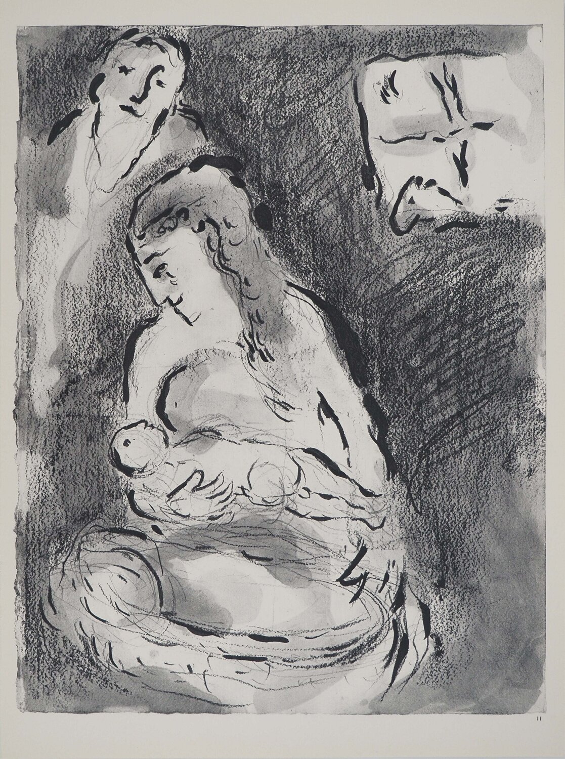 La Bible, La naissance d'Isaac, Héliogravure Marc Chagall Édition à vendre
