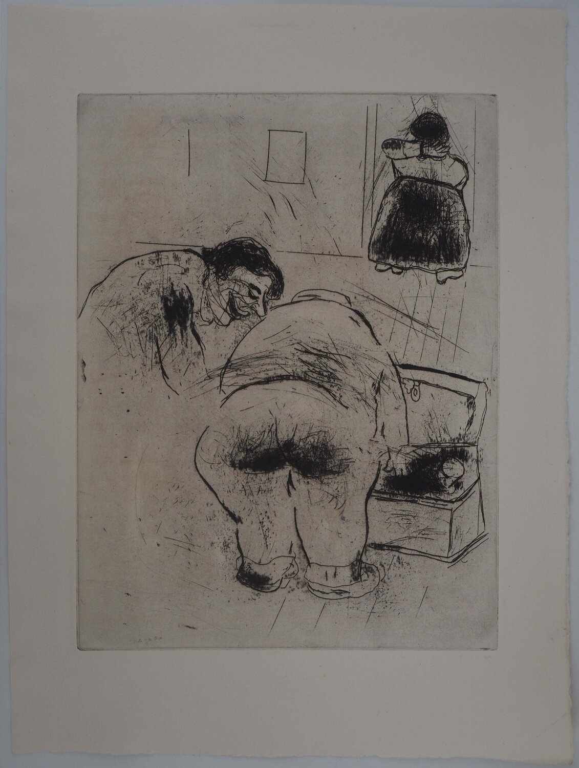 Le déménagement, Gravure originale signée Marc Chagall Édition à vendre