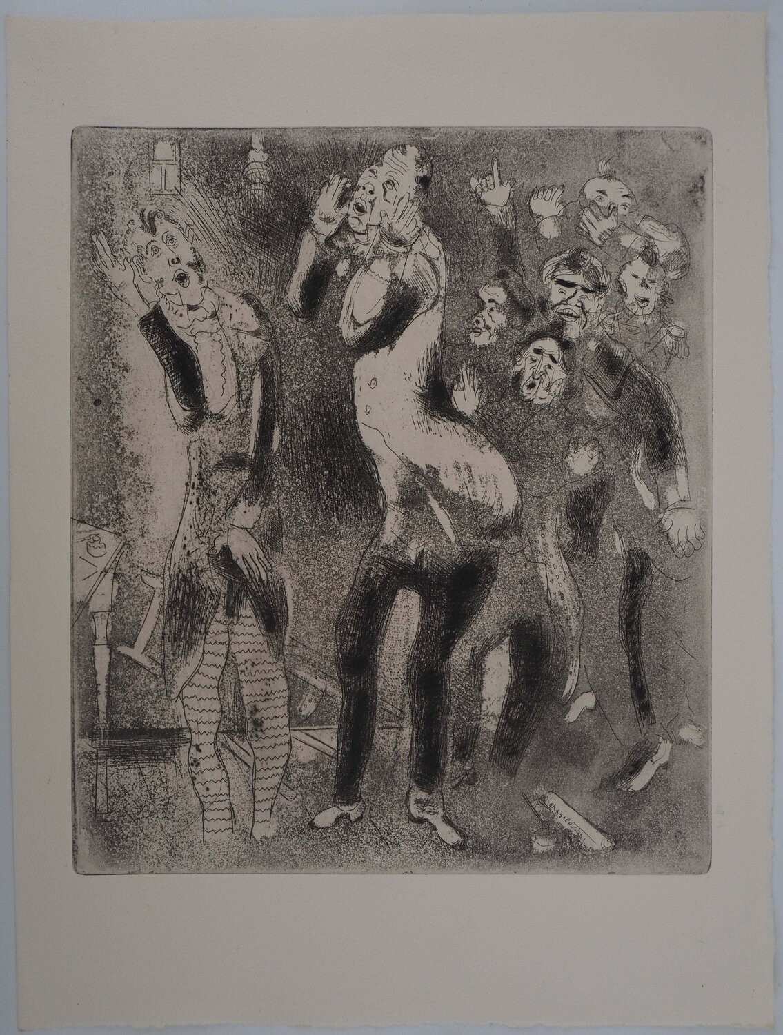 La grande stupeur, Gravure originale signée Marc Chagall Stampa in vendita
