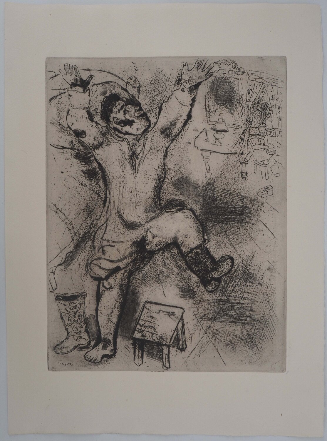Danse de la joie, Gravure originale signée Marc Chagall Édition à vendre