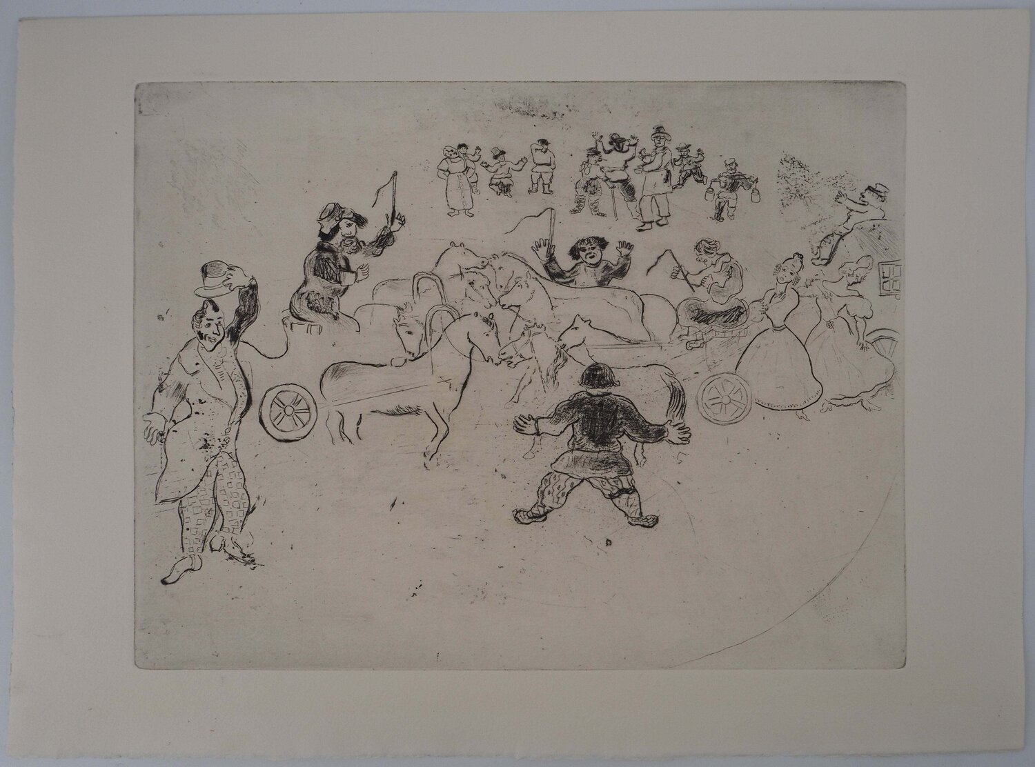 L'accident de la circulation, Gravure originale Marc Chagall Impresión en venta