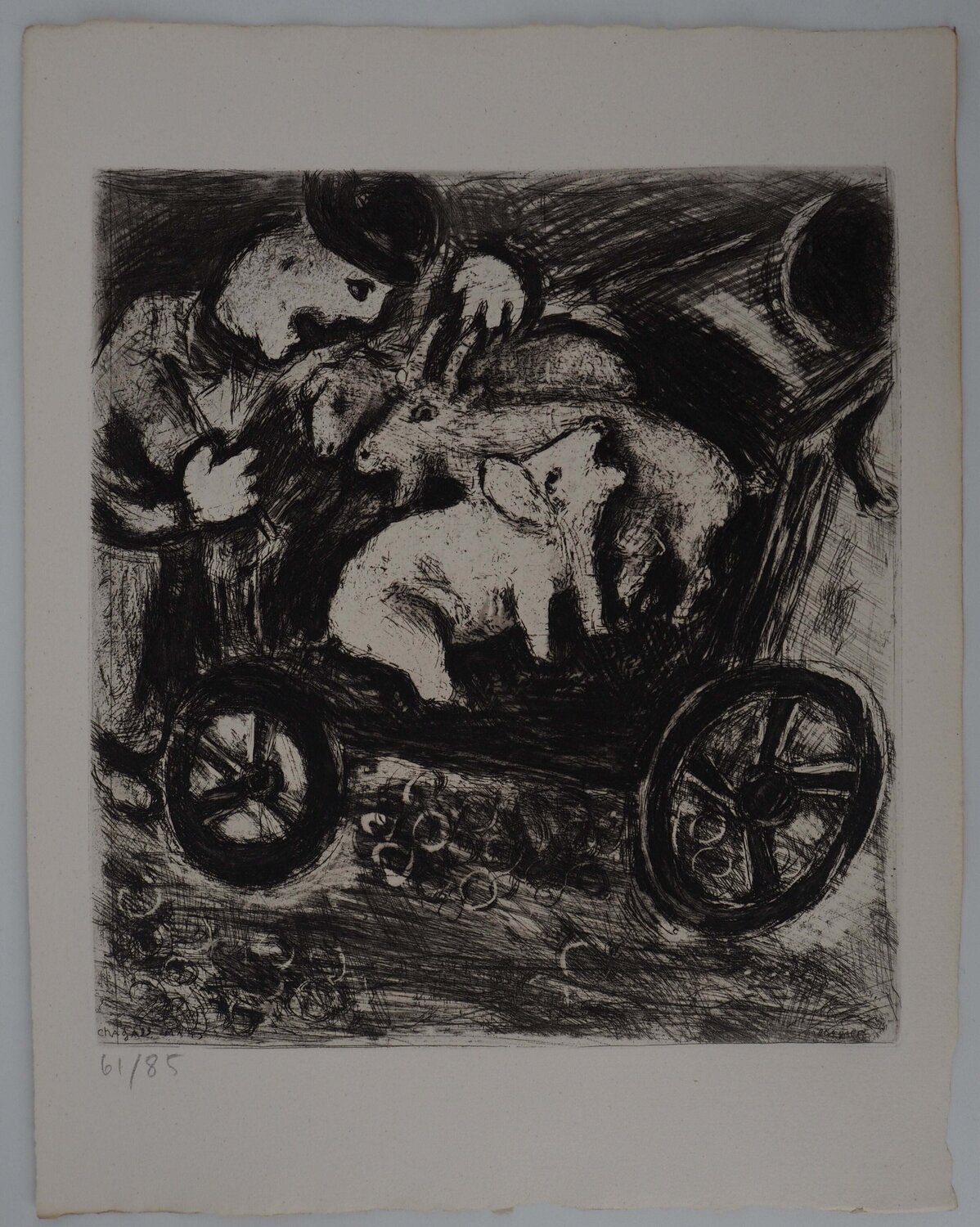 Le berger et son troupeau Marc Chagall Afdruk te koop
